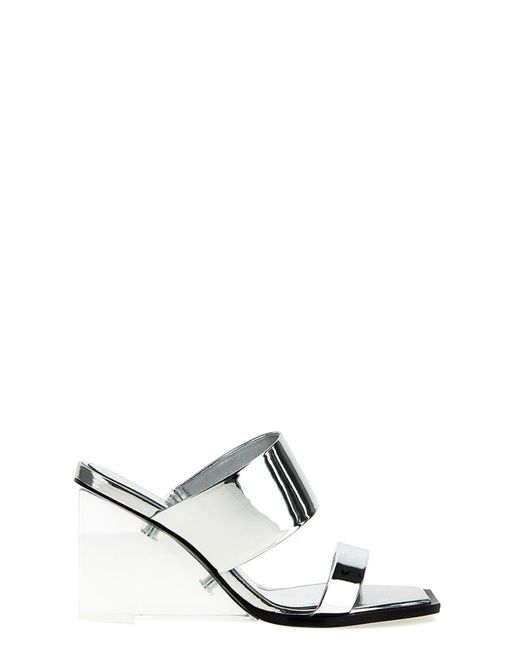 McQueen White 'mirror' Sandals
