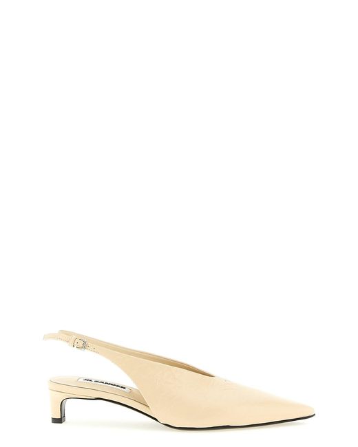 Jil Sander Natural Leather Slingback