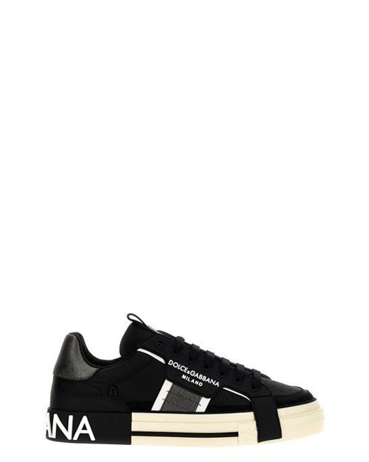 Dolce & Gabbana Black 'custom 2.zero' Sneakers for men