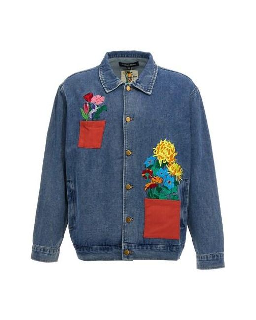 Kidsuper Blue 'flower Pots' Jacket for men