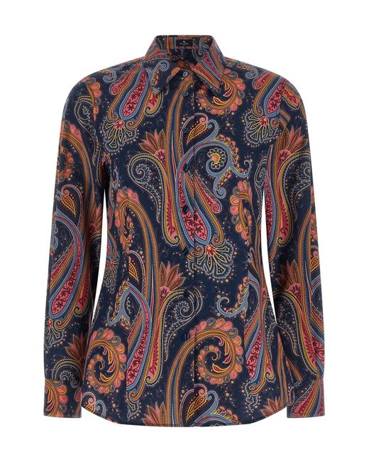 Etro Black Floral Paisley Shirt