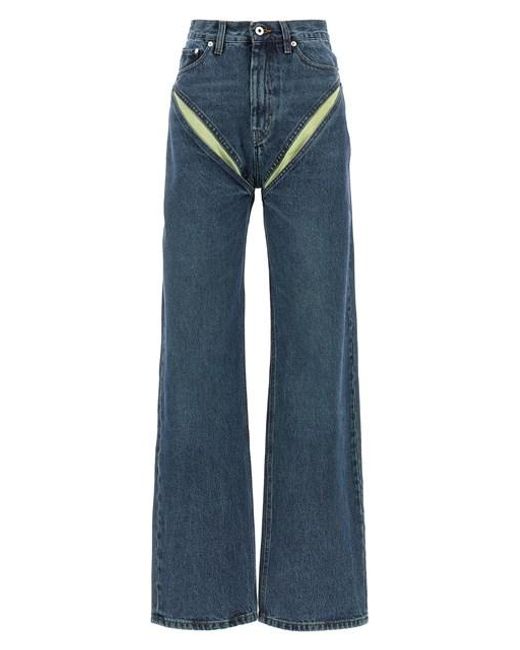 Jeans 'Evergreen Cut Out' di Y. Project in Blue