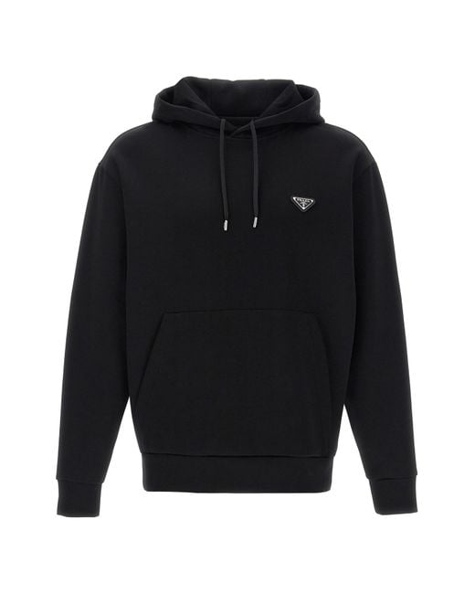 Prada Blue 'Double' Hoodie for men