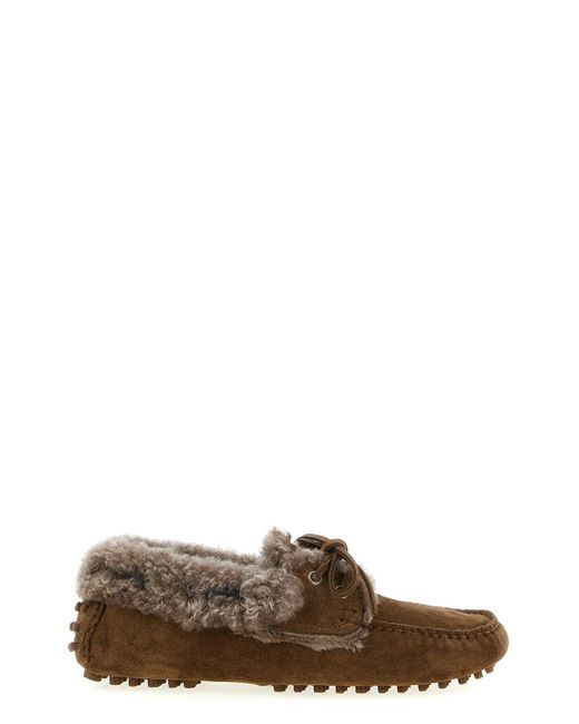 Brunello Cucinelli Brown Loafers "Driving Loafer"