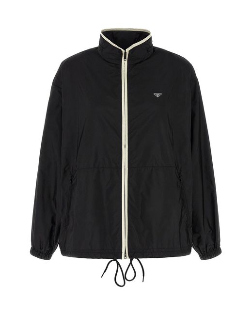Prada Black Re-nylon Feather Windbreaker