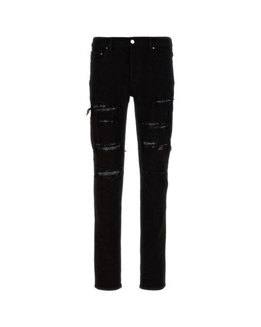 Amiri Jeans 'crystal Thrasher' in Black for Men | Lyst