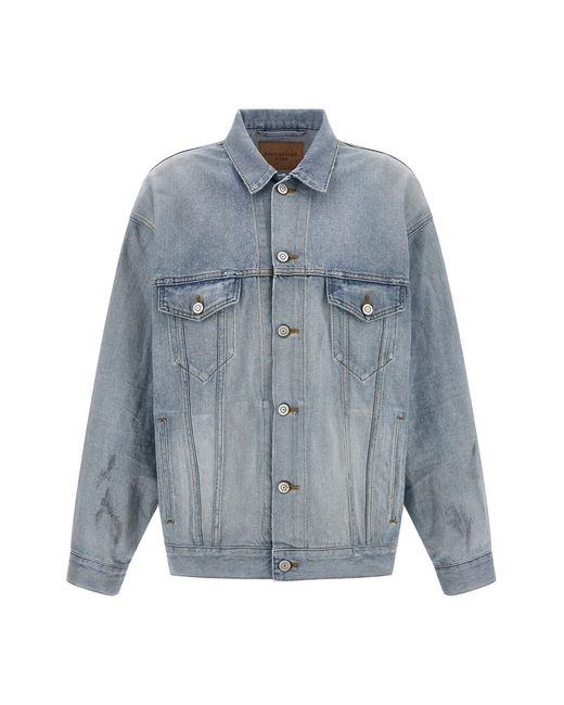 Balenciaga Blue 'masking Tape' Jacket