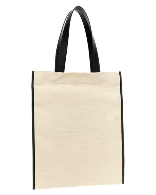 Flat Tote Bianco/Nero di Jil Sander in Natural da Uomo