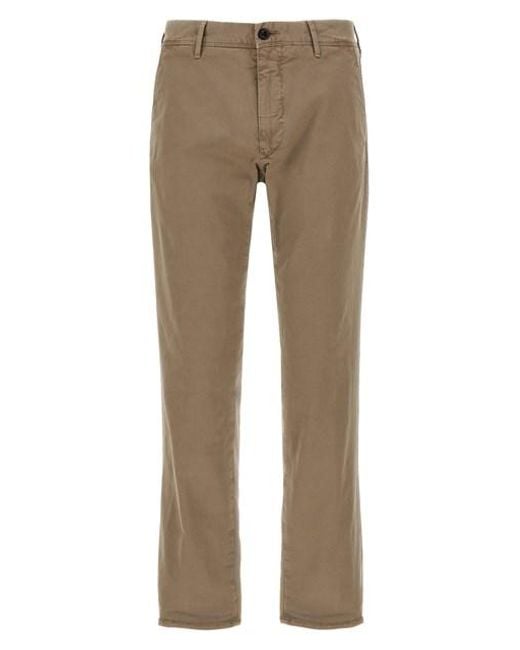 Pantalone cotone panama di Incotex in Natural da Uomo