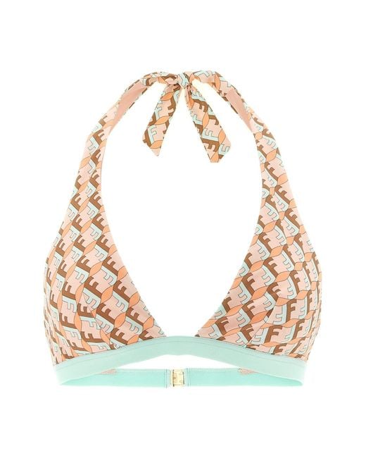 Fendi Multicolor 'ff Waves' Bikini Top