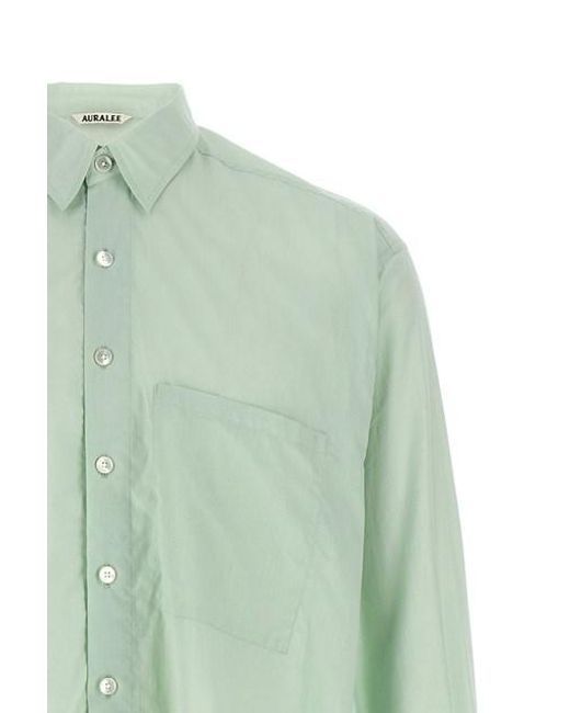 Camicia Cotone di Auralee in Green da Uomo