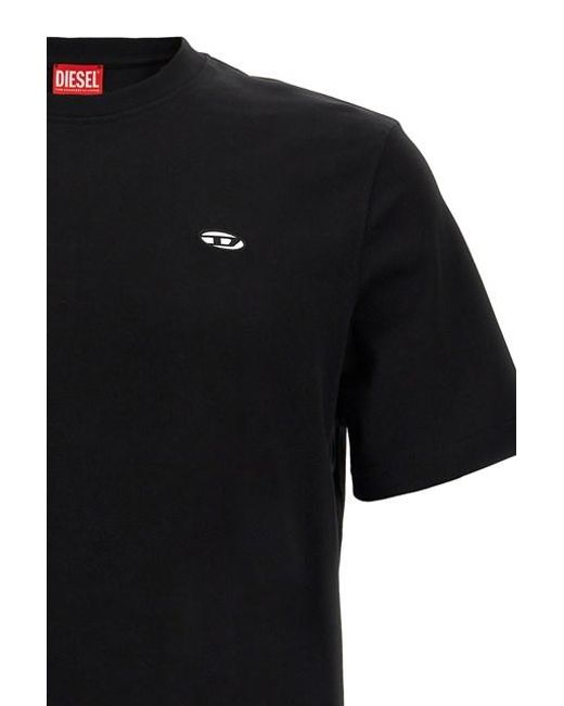 T-shirt 'T-Adjust-Doval-Pj' di DIESEL in Black da Uomo