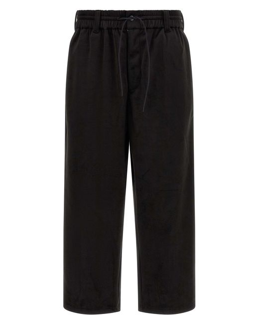 Y-3 Black Velvet Effect Joggers for men