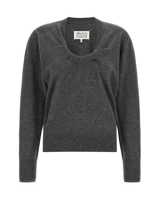 Maison Margiela Gray Twist Wool Sweater