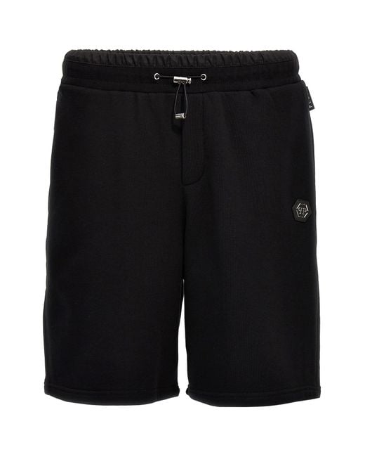 Philipp Plein Bermuda-Shorts Mit Logoplakette in Black für Herren