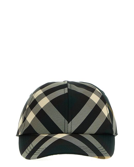 Burberry Black Check Cap for men
