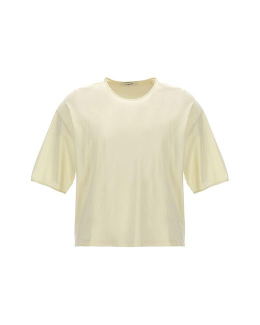 Lemaire White Mercerized Cotton T-shirt for men