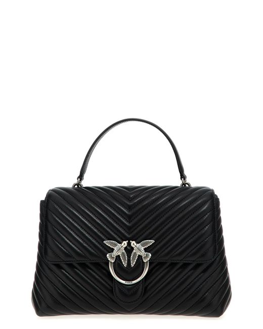 Pinko Black Handtasche "Big Lady Love Bag Puff Chevron"