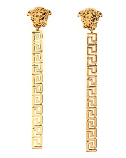 Versace Metallic Ohrringe Mit Anhänger "Greca"