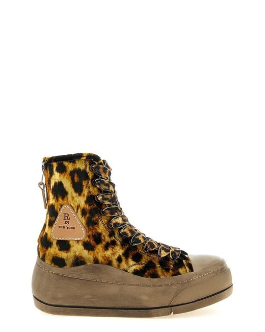 R13 Brown 'extended Kurt' Sneakers