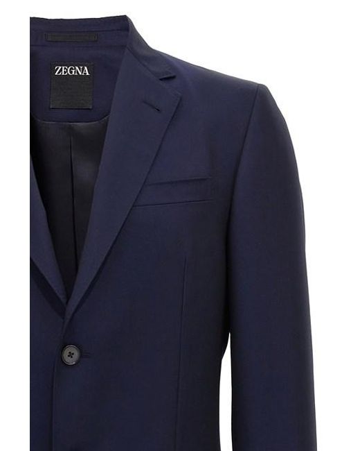 Blazer Monopetto di Zegna in Blue da Uomo
