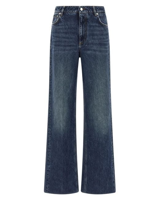 Dolce & Gabbana Blue Logo Plaque Jeans