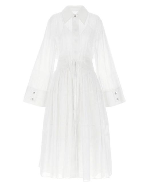 Jil Sander White Chemisier Dress