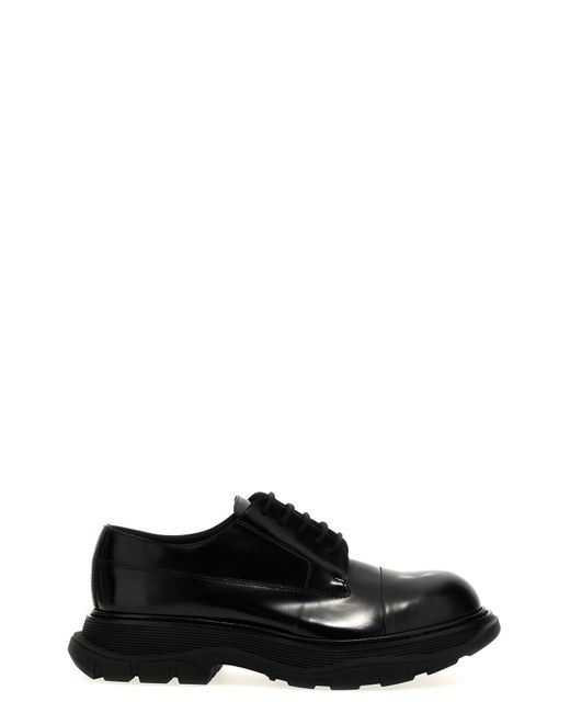 Alexander McQueen Black Leather Lace-up Shoes for men