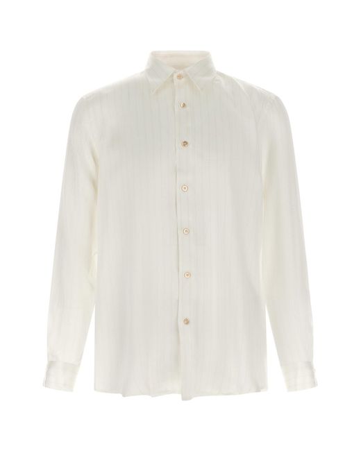 Rivvia Projects White Striped Shirt for men