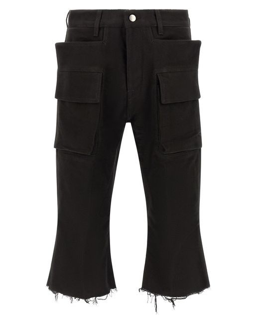 Rick Owens Black 'cargo Bolan Cutoffs' Pants for men