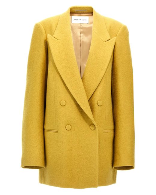 Dries Van Noten Yellow 'Blink' Blazer