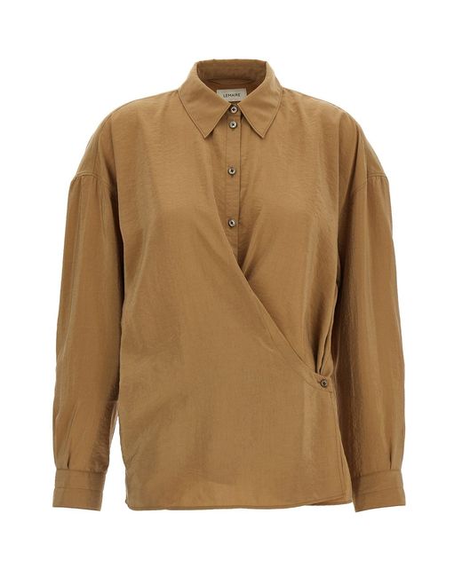 Lemaire Brown 'twisted' Shirt