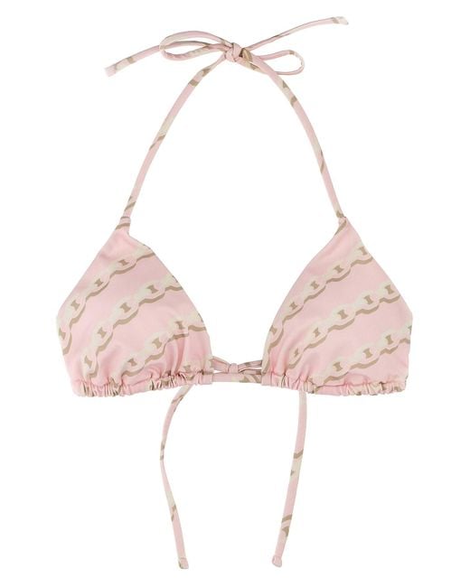Versace Pink 'Treasure' Bikini Top