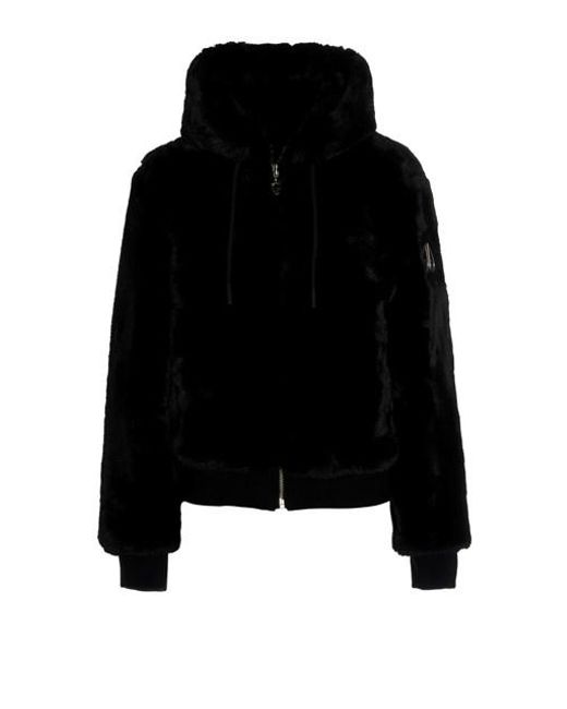Moose Knuckles 'southeast' Faux Fur Coat in Black | Lyst