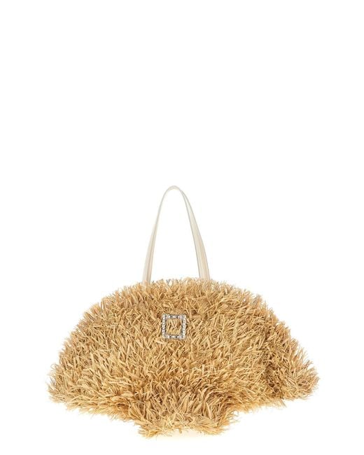 Roger Vivier Natural 'Tres Vivier Panier Large' Shopping Bag