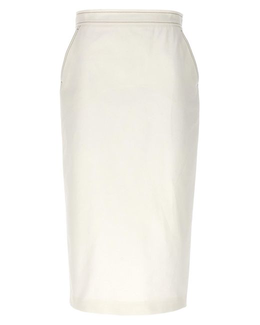 Max Mara White 'zulia' Skirt