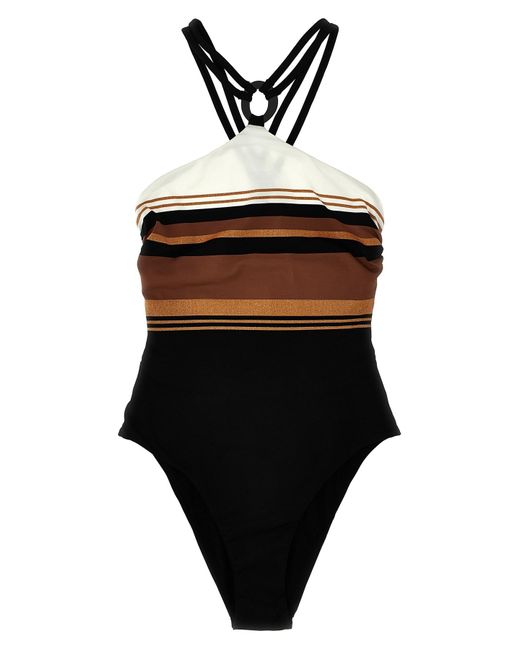 Max Mara Black 'cathy' One-piece Swimsuit