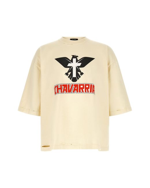 Willy Chavarria Natural 'aguila Buffalo' T-shirt for men