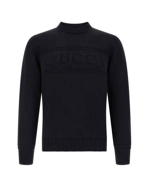 Gucci Pullover Mit Intarsienmuster in Blue für Herren