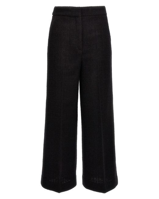 Moschino Black Cropped Bouclè Pants