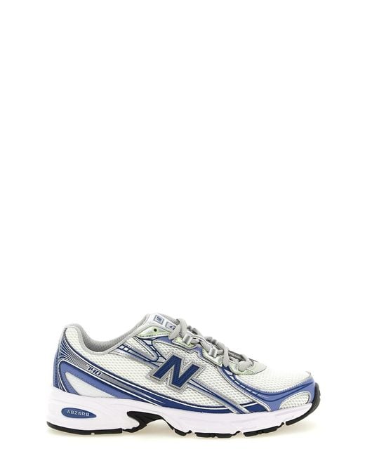New Balance White '740' Sneakers