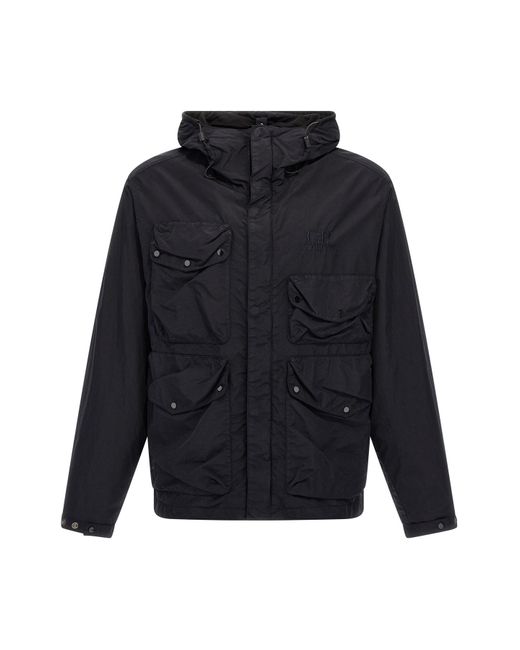 C P Company Jacke "Flatt Nylon Goggle" in Blue für Herren