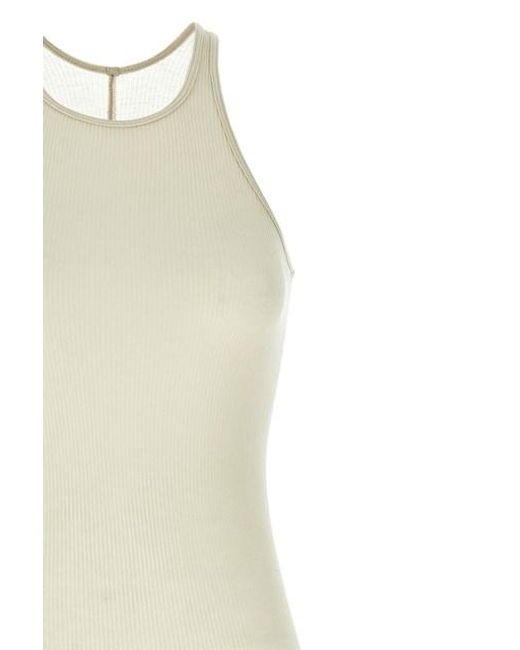 Abito costine di Rick Owens in White