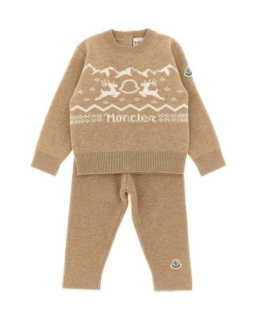 Moncler Natural 'cervo' Sweater + Leggings Set