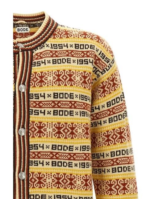 Cardigan 'Marzipan' di Bode in Metallic da Uomo