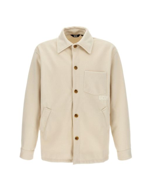 Gcds Natural Logo Embroidery Jacket for men
