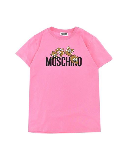 Moschino Pink T-Shirt Mit Logodruck