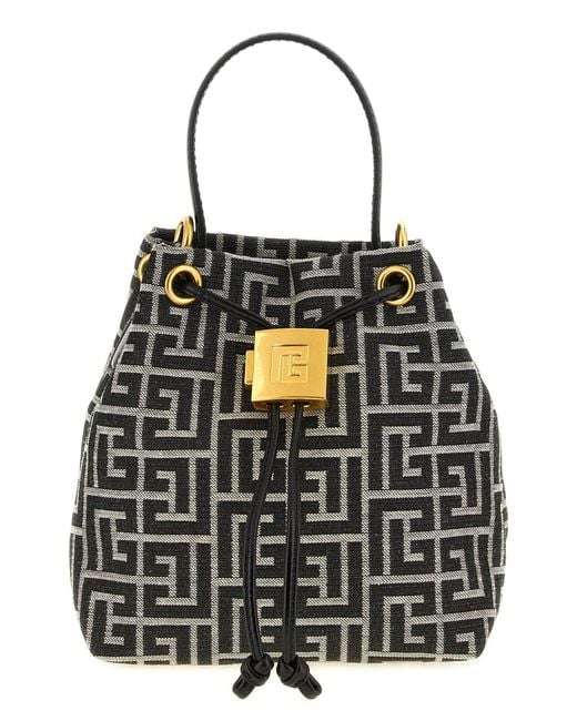 Balmain Black 'pulse' Mini Bucket Bag