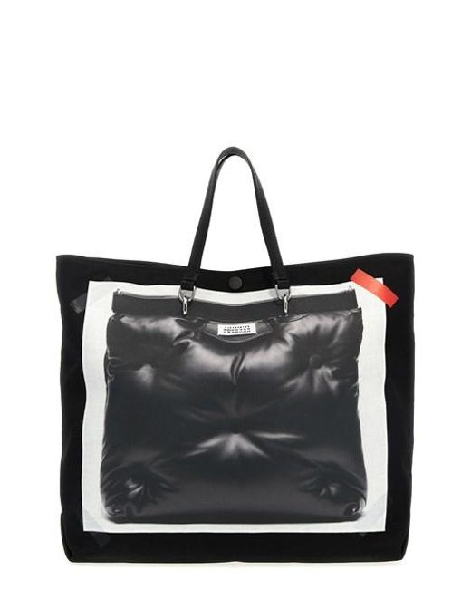 Maison Margiela Black 'trompe L'oeil 5ac Classique Medium' Handbag for men