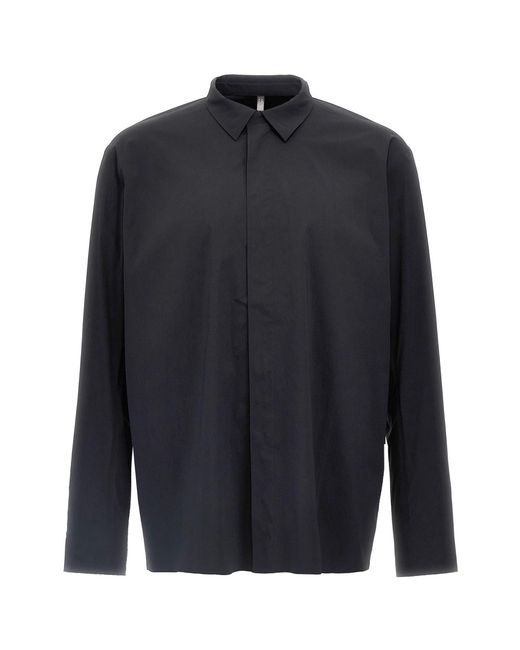 Veilance Blue 'metry Ls' Shirt for men